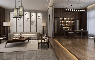 獨棟別墅，淡雅中式工業(yè)風