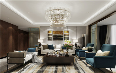 原觸感啞光秋檀木紋·樣板房效果圖