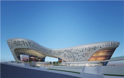 流動(dòng)的商業(yè)綜合體幕墻造型