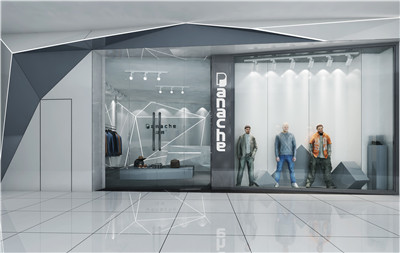 黑白灰詮釋摩登時尚——形象店新型墻體板裝修效果圖